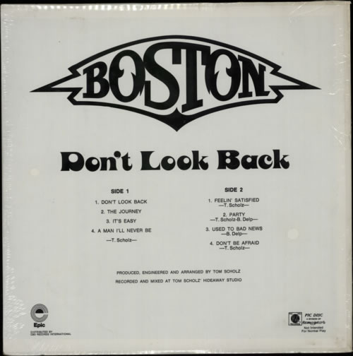 ★BOSTON/DON'T LOOK BACK★ボストン◇Clear Vinyl BOSTON VERIFIED 1ST 3 TITLES BOSTON - DON'T LOOK BACK 180